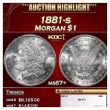 1881-s Morgan Dollar $1 ms67+ SEGS