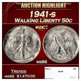 1941-s Walking Liberty Half Dollar 50c ms66 SEGS