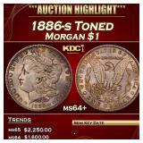 1886-s Morgan Dollar Toned $1 ms64+ SEGS