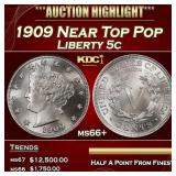 1909 Liberty Nickel Near Top Pop 5c ms66+ SEGS
