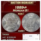 1889-p Morgan Dollar $1 ms66+ SEGS