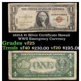 1935A $1 Silver Certificate Hawaii WWII Emergency