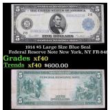 1914 $5 Large Size Blue Seal Federal Reserve Note