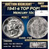 1941-s Mercury Dime TOP POP! 10c ms68+ FSB SEGS