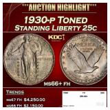 1930-p Standing Liberty Quarter Toned 25c ms66+ fh