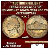 1939-p Reverse of '40 Jefferson Nickel Colorfully