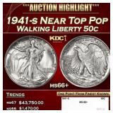 1941-s Walking Liberty Half Dollar Near Top Pop 50