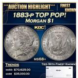 1883-p Morgan Dollar TOP POP! $1 ms68+ SEGS