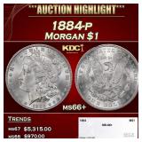 1884-p Morgan Dollar $1 ms66+ SEGS