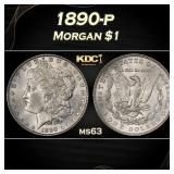 1890-p Morgan Dollar $1 Grades ms63