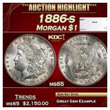 1886-s Morgan Dollar $1 ms65 SEGS