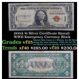 1935A $1 Silver Certificate Hawaii WWII Emergency