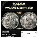 1944-p Walking Liberty Half Dollar 50c ms66+ SEGS