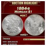 1884-s Morgan Dollar $1 ms62+ USCG