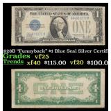 1928B $1 Blue Seal Silver Certificate 'Funnyback'