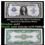 1923 $1 large size Silver Certificate Grades Selec