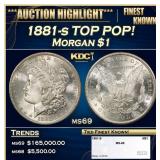 1881-s Morgan Dollar TOP POP! $1 ms69 SEGS