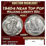 1940-s Walking Liberty Half Dollar Near Top Pop 50