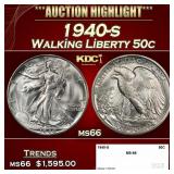 1940-s Walking Liberty Half Dollar 50c ms66 SEGS
