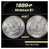 1889-p Morgan Dollar $1 Grades ms64+