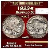 1923-s Buffalo Nickel 5c ms65 SEGS