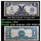 1899 $1 large size Silver Certificate "Black Eagle