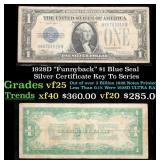 1928D $1 Blue Seal Silver Certificate "Funnyback"