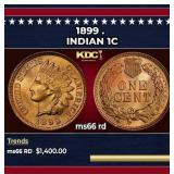1899 Indian Cent . 1c ms66 rd SEGS