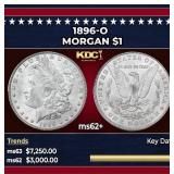 1896-o Morgan Dollar $1 ms62+ USCG