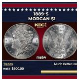 1889-s Morgan Dollar $1 Grades ms64