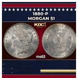 1880-p Morgan Dollar $1 Grades ms63