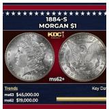 1884-s Morgan Dollar $1 ms62+ USCG