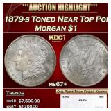 1879-s Morgan Dollar Toned Near Top Pop $1 ms67+ S