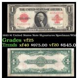 1923 Speelman/White $1 United States Note Grades v