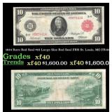 1914 FR-899 $10 Large Size Red Seal FRN Grades xf