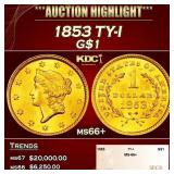1853 Gold Dollar TY-I $1 ms66+ SEGS