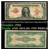 1923 Speelman/White $1 United States Note Grades v