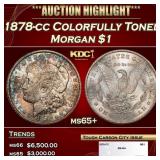 1921-p Peace Dollar Toned $1 ms65+ SEGS