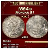 1884-s Morgan Dollar $1 ms62 USCG