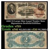 1880 Scofield/Gilfillan $2 Large Size Legal Tender