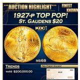1927-p Gold St. Gaudens Double Eagle TOP POP! $20
