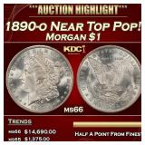 1890-o Morgan Dollar Near Top Pop! $1 ms66 SEGS