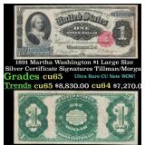 1891 Tillman/Morgan $1 large size Silver Certifica