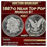 1887-o Morgan Dollar Near Top Pop $1 ms65+ DMPL SE