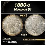 1880-o Morgan Dollar $1 Grades ms63