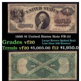 1880 Rosecrans/Nebeker FR-33 $1 United States Note