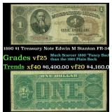 1890 Rosecrans/Nebeker FR-348 $1 Treasury Note Gra