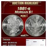 1881-s Morgan Dollar $1 ms67+ SEGS