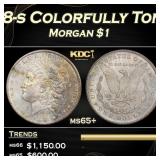 1878-s Morgan Dollar Colorfully Toned $1 ms65+ SEG