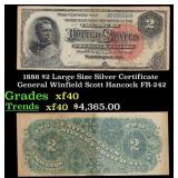 1886 Rosecrans/Hyatt FR-242 $2 Large Size Silver C